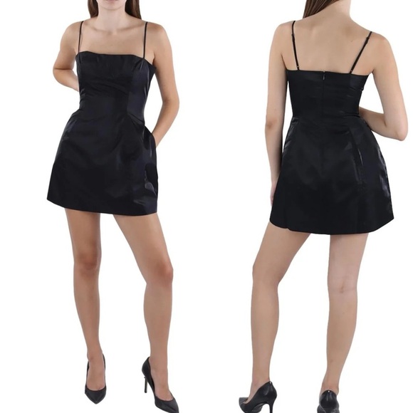 💃🏻DANIELLE BERNSTEIN Black Sheath Mini Dress - Picture 1 of 6